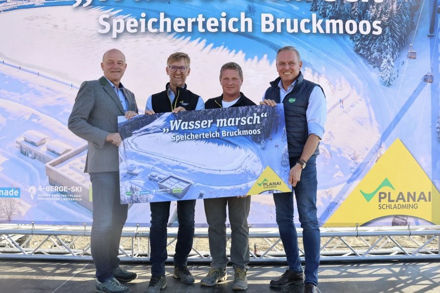 Speicherteich Bruckmoos auf der Planai fasst 200.000 Kubikmeter