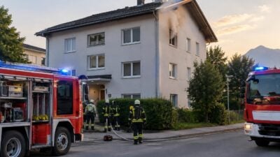 Küchenbrand in Innsbruck-Hötting: Sieben im Krankenhaus