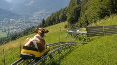 Kuh-Kollision verletzt 65-Jährigen auf Sommerrodelbahn in Mieders