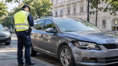 Lenkerin flüchtet in Wien und verursacht zwei Unfälle mit Sachschaden