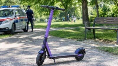 Lilafarbener E-Scooter: Polizei sucht Unbekannten in Graz