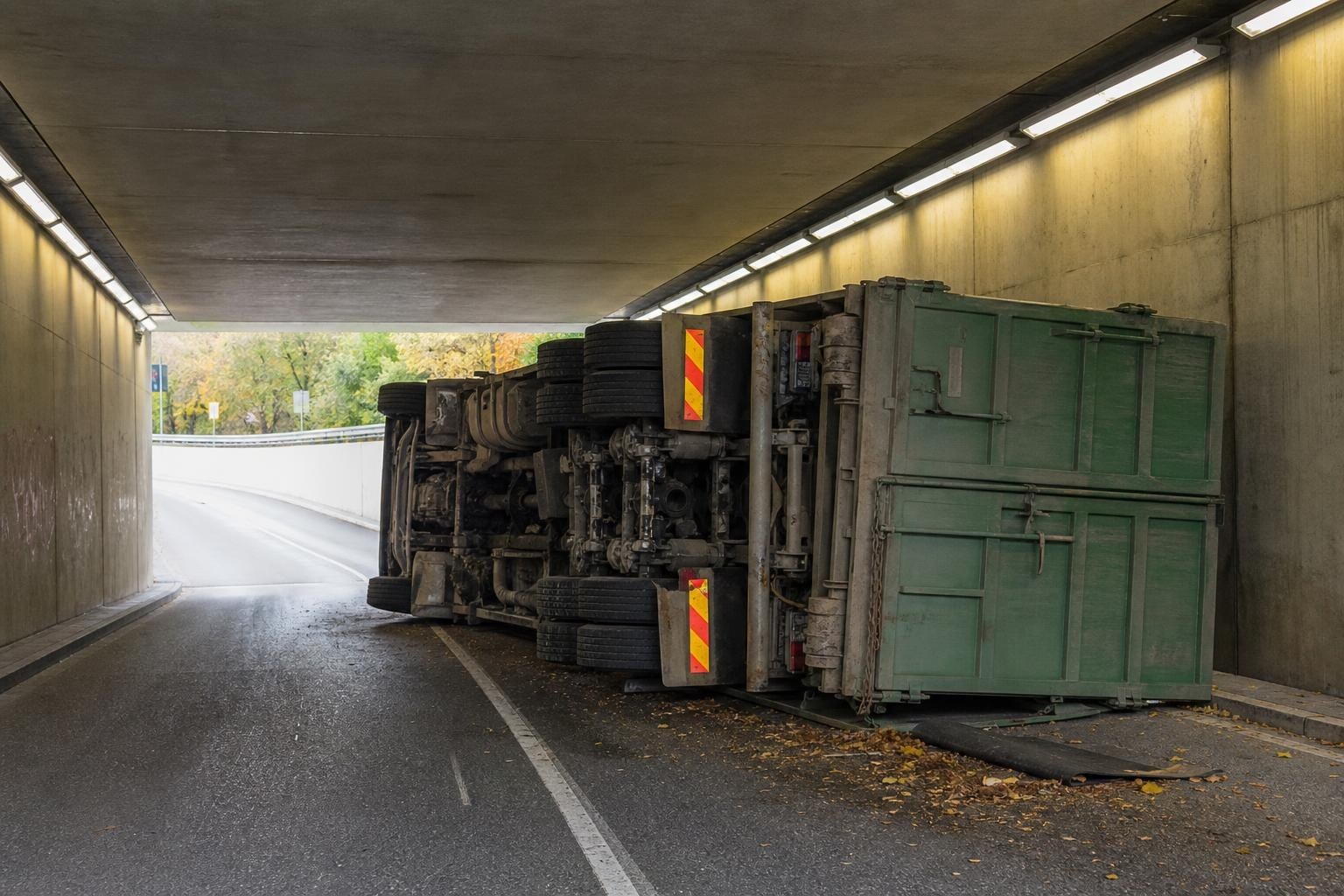 Lkw kippt in Villach um – Lenker ins LKH gebracht