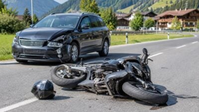 Motorrad kollidiert in Mayrhofen mit Pkw