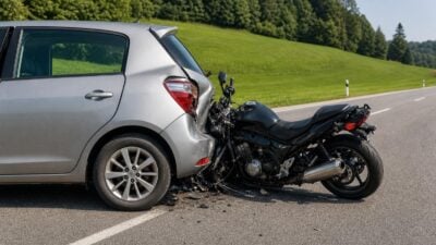 Motorradlenker fährt in Neukirchen auf Pkw auf