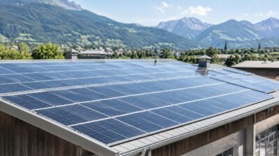 Photovoltaikanlage am Maschinenhof Agrar Lienz vor Inbetriebnahme