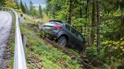 Pkw-Absturz nach Reh-Ausweichmanöver in Hart im Zillertal