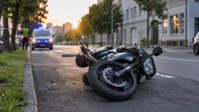 Pkw fährt in Klagenfurt auf Motorrad auf