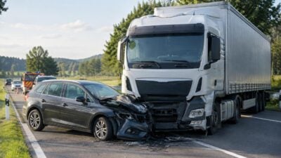 Pkw-Lenkerin bei Lkw-Kollision in Straß schwer verletzt