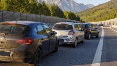 Pkw schleudert auf A12 bei Stams gegen Betontrennwand