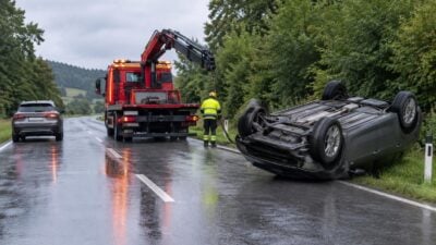 Pkw überschlägt sich auf L62 Richtung Metnitz – Frau verletzt