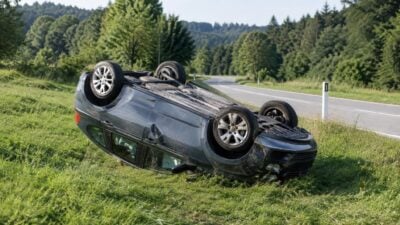 Pkw überschlägt sich bei Obdach, Beifahrerin schwer verletzt