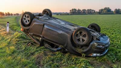 Pkw überschlägt sich bei Weiden an der March – Lenker schwer verletzt
