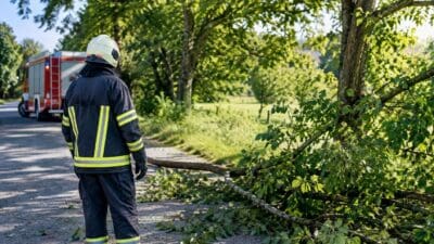St. Pantaleon: Feuerwehr räumt Bäume und Äste von Straßen