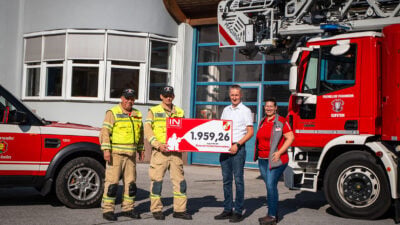 Stadtfeuerwehr Kufstein erhält Pfandbonspenden
