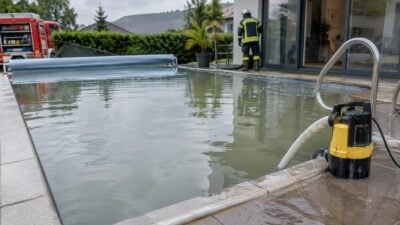 Unwetter löst drei Einsätze in Alkoven aus