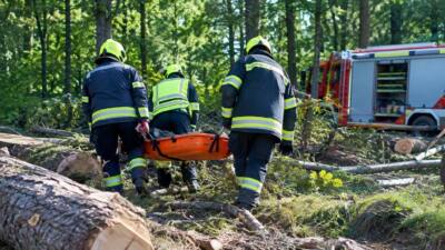 Verletzter nach Forstunfall in Kleinhaslau ins Krankenhaus gebracht