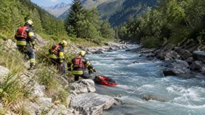 Zwei Kajakfahrer in Sölden aus Schlucht geborgen