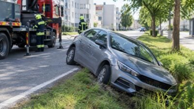 Zwei Verletzte bei Verkehrsunfall auf der Badner Straße