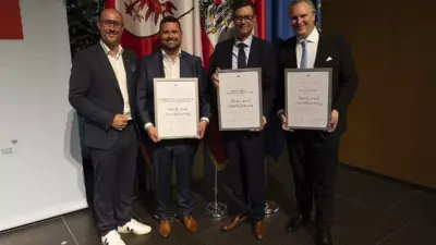 Mario Gerber ehrt 17 Tiroler Traditionsbetriebe in Innsbruck