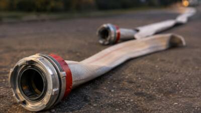 Feuerwehr Imst kontrolliert Brandstelle in Gunglgrün