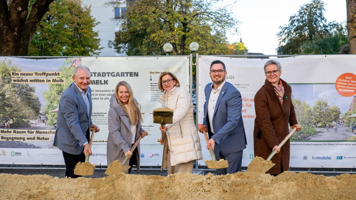 Mikl-Leitner setzt in Melk Spatenstich für Stadtgarten