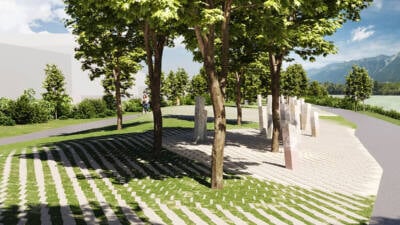 Gedenkort Reichenau erhält ein wellenförmiges Steinmahnmal